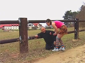 Old fart fucking a young girl