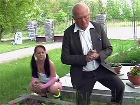 Old fart fucking a young girl