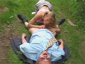 Old fart fucking a young girl