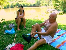 Old fart fucking a young girl